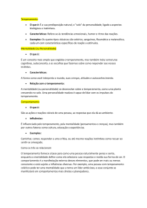 Temperamento, Mentalidade e Comportamento