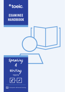 TOEIC Speaking & Writing Test Handbook | ETS Official Guide