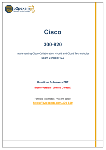Cisco 300-820 Practice Test Questions & Answers