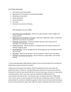 Event Planning WBS Study Guide