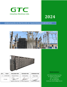 Homologaci&oacute;n Protecci&oacute;n Transformador ABB RET 615