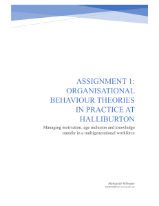 Organizational Behaviour Theories in Practice at Halliburton: MBA Assignment