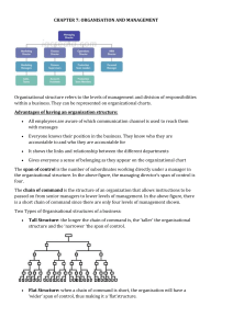 Chapter 7: Organisation and Management