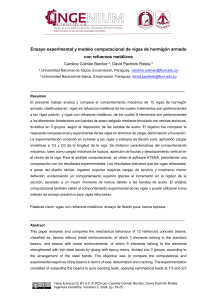 Ensayo experimental y modelo computacional de vigas de hormig&oacute;n armado con refuerzos met&aacute;licos