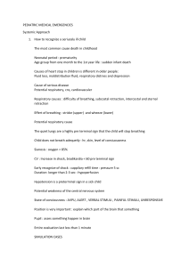Pediatric Medical Emergencies: Systemic Approach