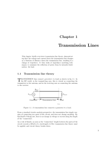 Transmission Lines: Theory and Impedance Matching
