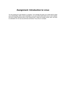 Introduction to Linux Assignment