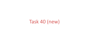 Task 40 (new) - Educational Outline