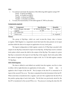 Shift Register Lab Manual: SISO, SIPO, PISO, PIPO using D FF & IC 7495