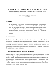 Impacto de la IA en la Educaci&oacute;n Superior: Retos y Oportunidades