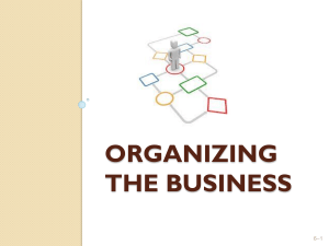 Organizing the Business: Organizational Structure Basics