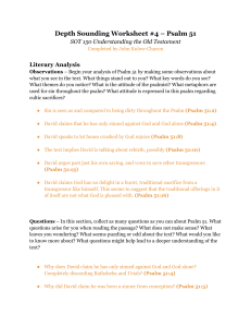 Depth Sounding Worksheet #4 &ndash; Psalm 51 Analysis