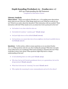 Depth Sounding Worksheet #2: Exodus 20:1-17 Analysis