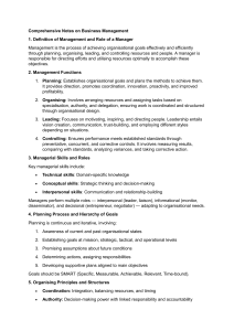 Business Management Notes: Core Concepts & Functions