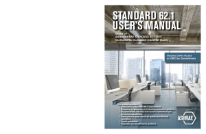 ASHRAE Standard 62.1 User's Manual 2019