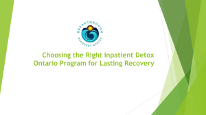 Choosing the Right Inpatient Detox Ontario Program
