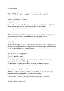 The Impact of Language Barriers on Community Integration