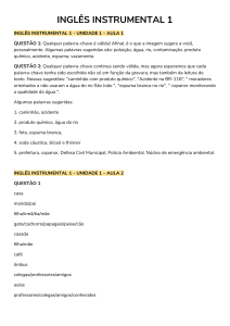 INGL&Ecirc;S INSTRUMENTAL 1 - Livro Did&aacute;tico e Exerc&iacute;cios