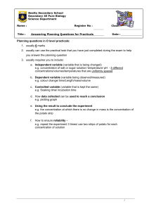 O-Level Biology Practical Planning Guide
