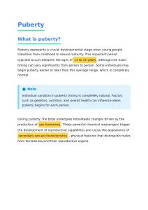 Puberty: A Guide to Developmental Changes
