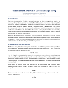 Finite Element Analysis in Structural Engineering
