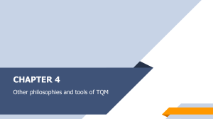 Chapter 4: Other philosophies and tools of TQM