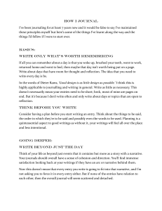 How I Journal: Personal Guide & Principles