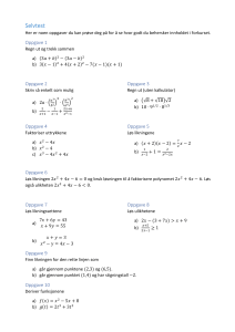 Matematik Selvtest: Algebra og ligninger