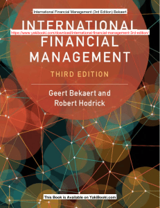 International Financial Management 3rd Edition Textbook