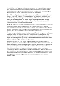 Financial Theory and Corporate Policy Textbook Review
