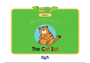 Level 1 Word Families: The Cat Sat