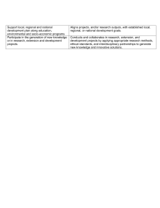 Research & Development Guidelines for National Goals