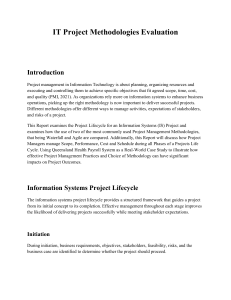 IT Project Methodologies Evaluation