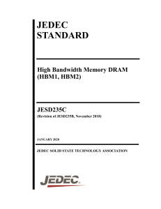 JEDEC Standard JESD235C: High Bandwidth Memory DRAM (HBM1, HBM2)