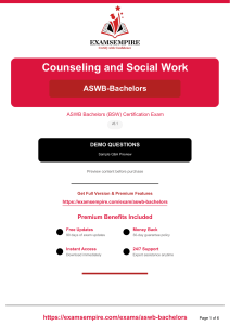 ASWB Bachelors (BSW) Certification Exam Demo