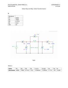 Delta-Wye and Wye-Delta Transformation Experiment