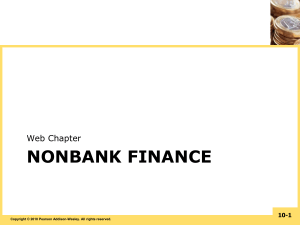 Nonbank Finance Chapter: Insurance, Finance, Mutual Funds