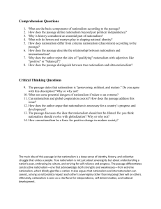 Nationalism Study Guide: Questions & Summary
