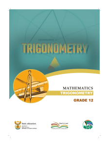 Grade 12 Trigonometry Textbook