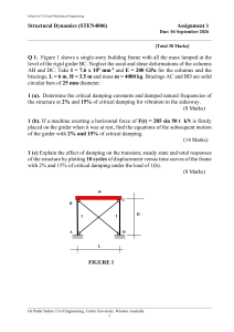 Structural Dynamics Assignment 1: Damping & Vibration Analysis