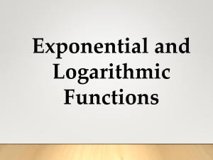 Exponential and Logarithmic Functions: Solving Equations