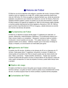Historia y Fundamentos del F&uacute;tbol