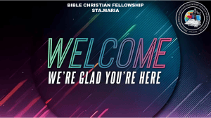 Bible Christian Fellowship Sta. Maria Worship Guide