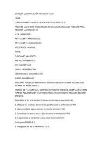 Registro de Teleconsulta: Paciente Cr&oacute;nico y Plan de Tratamiento