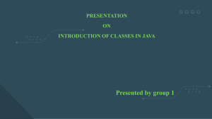 Java Classes Presentation: Introduction to Methods