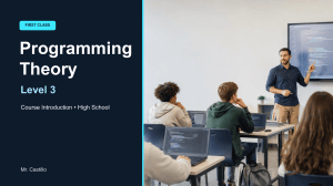 Programming Theory Level 3 Course Introduction