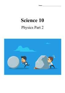 Science 10 Physics Part 2: Energy & Work