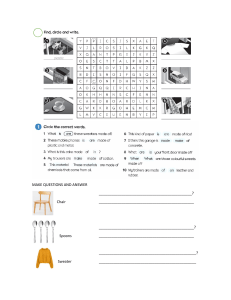 English Grammar & Vocabulary Worksheet