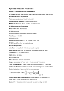 Apuntes Direcci&oacute;n Financiera: Finanzas Corporativas y Valoraci&oacute;n