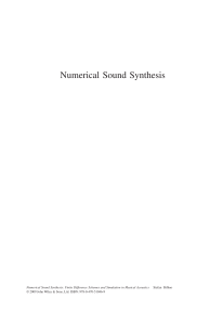 Numerical Sound Synthesis: Finite Difference Schemes & Musical Acoustics